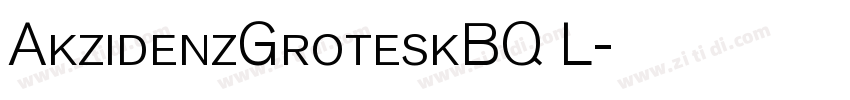 AkzidenzGroteskBQ L字体转换